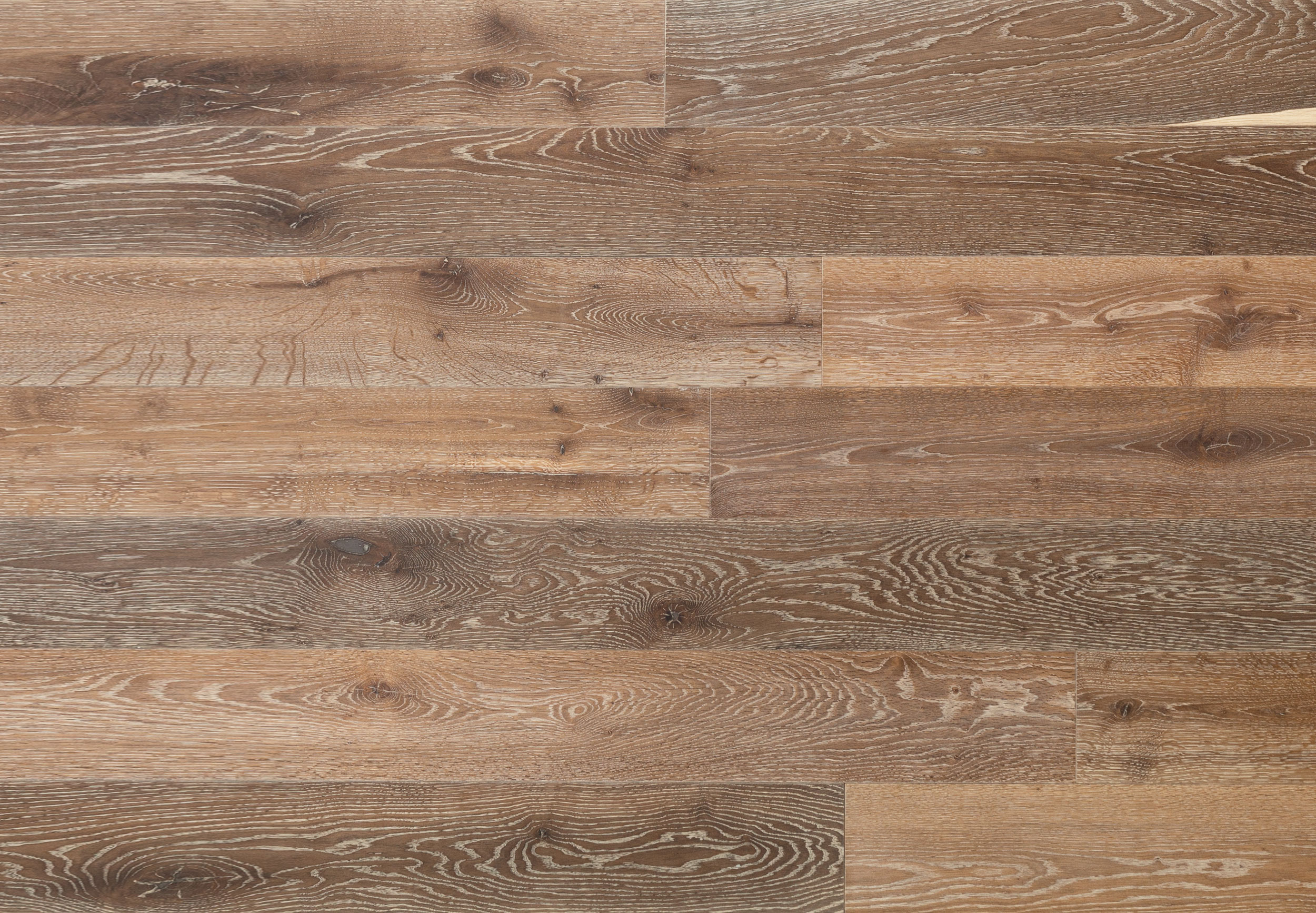 Parquet - Solid wild oak brushed limed oiled